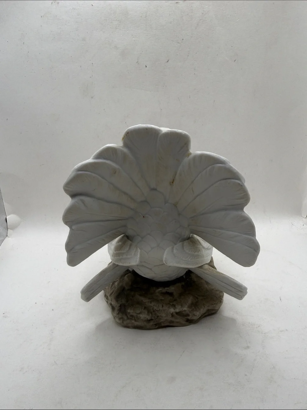 Vtg Andrea Sadek Fan Tail Dove Porcelain Figurine White Bird Statue Collectible